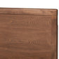 Eloise Rustic Modern Light Grey Fabric Upholstered and Ash Walnut Brown Finished Wood Full Size Platform Bed FredCo
