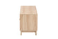 Elsbeth Mid-Century Modern Light Brown Finished Wood and Natural Rattan 2-Door TV Stand FredCo