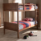 Elsie Modern and Contemporary Walnut Brown Finished Wood Twin Size Bunk Bed FredCo