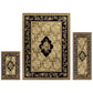 Elton Floral Victorian Vintage 3-Piece Rug FredCo