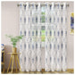Embroidered Elegant Scroll Sheer Grommet Panel 2-Piece Curtain Set FredCo