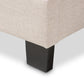 Emerson Modern and Contemporary Light Beige Fabric Upholstered King Size Bed FredCo