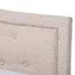 Emerson Modern and Contemporary Light Beige Fabric Upholstered King Size Bed FredCo