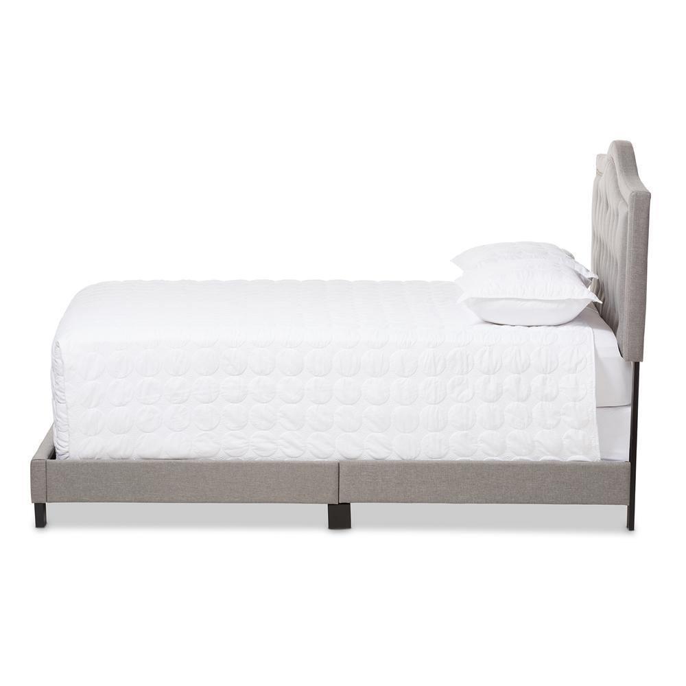 Emerson Modern and Contemporary Light Grey Fabric Upholstered Full Size Bed FredCo