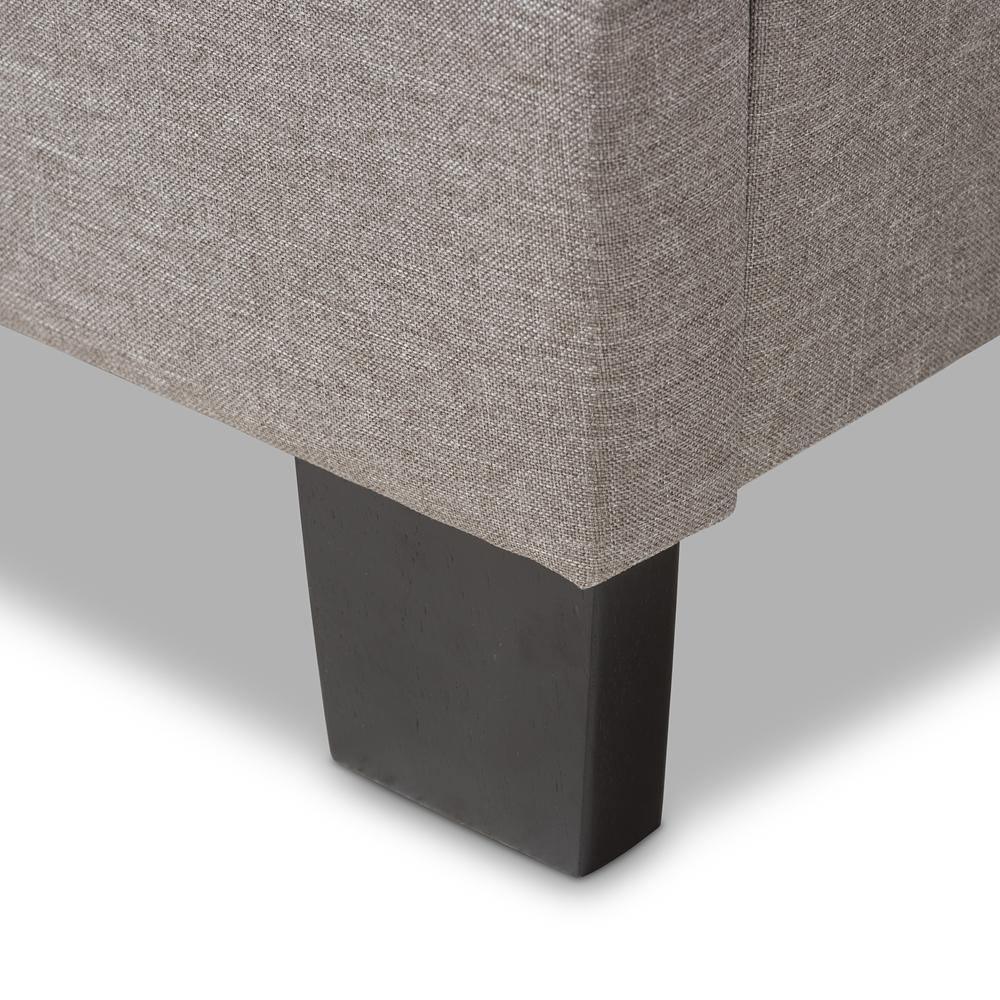 Emerson Modern and Contemporary Light Grey Fabric Upholstered Full Size Bed FredCo