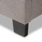 Emerson Modern and Contemporary Light Grey Fabric Upholstered Full Size Bed FredCo