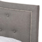 Emerson Modern and Contemporary Light Grey Fabric Upholstered Queen Size Bed FredCo