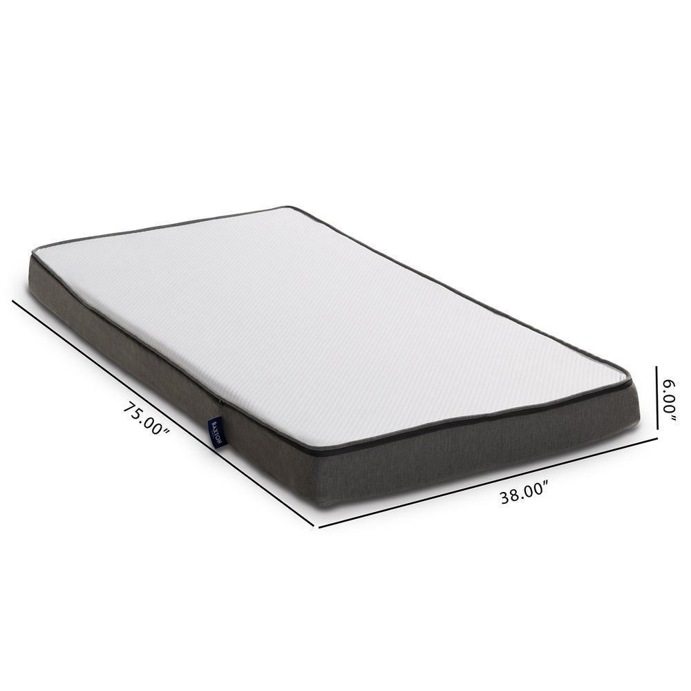 Emery 6-Inch Dual Layered Hypoallergenic Twin Size Memory Foam Mattress FredCo