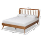 Emiko Modern and Contemporary Walnut Brown Finished Wood Full Size Platform Bed FredCo