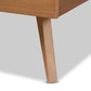Emiko Modern and Contemporary Walnut Brown Finished Wood King Size Platform Bed FredCo