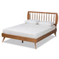Emiko Modern and Contemporary Walnut Brown Finished Wood King Size Platform Bed FredCo