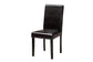 Emine Modern Dark Brown Faux Leather and Espresso Brown Finished Wood 5-Piece Dining Set FredCo