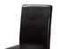 Emine Modern Dark Brown Faux Leather and Espresso Brown Finished Wood 5-Piece Dining Set FredCo