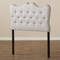 Emma Modern and Contemporary Greyish Beige Fabric Twin Size Headboard FredCo