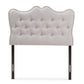 Emma Modern and Contemporary Greyish Beige Fabric Twin Size Headboard FredCo