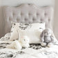 Emma Modern and Contemporary Greyish Beige Fabric Twin Size Headboard FredCo