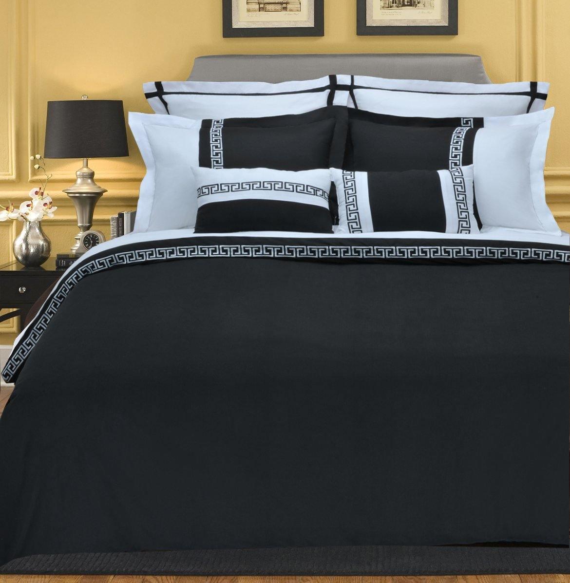 Emma Reversible Wrinkle-Resistant Embroidered 3-Piece Duvet Cover Set FredCo