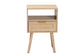 Emmett Mid-Century Modern Light Brown Finished Wood 1-Drawer End Table FredCo