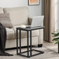 End Table Charcoal Gray and Black FredCo