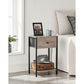 End Table Greige and Black 24" High FredCo