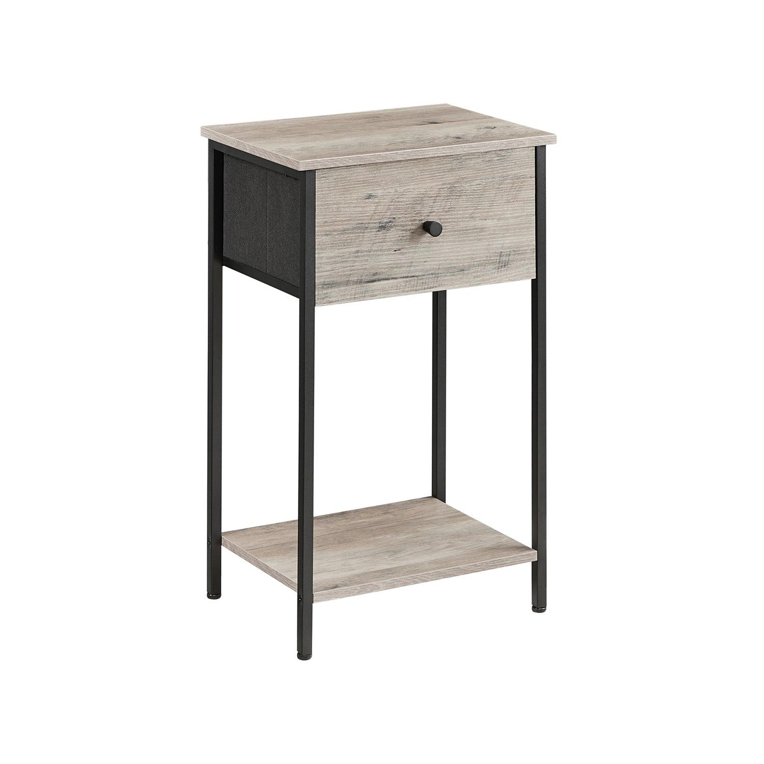 End Table Greige and Black 24" High FredCo