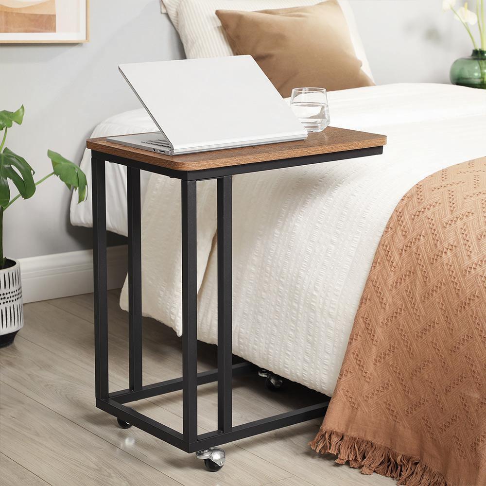 End Table Hazelnut Brown and Black FredCo