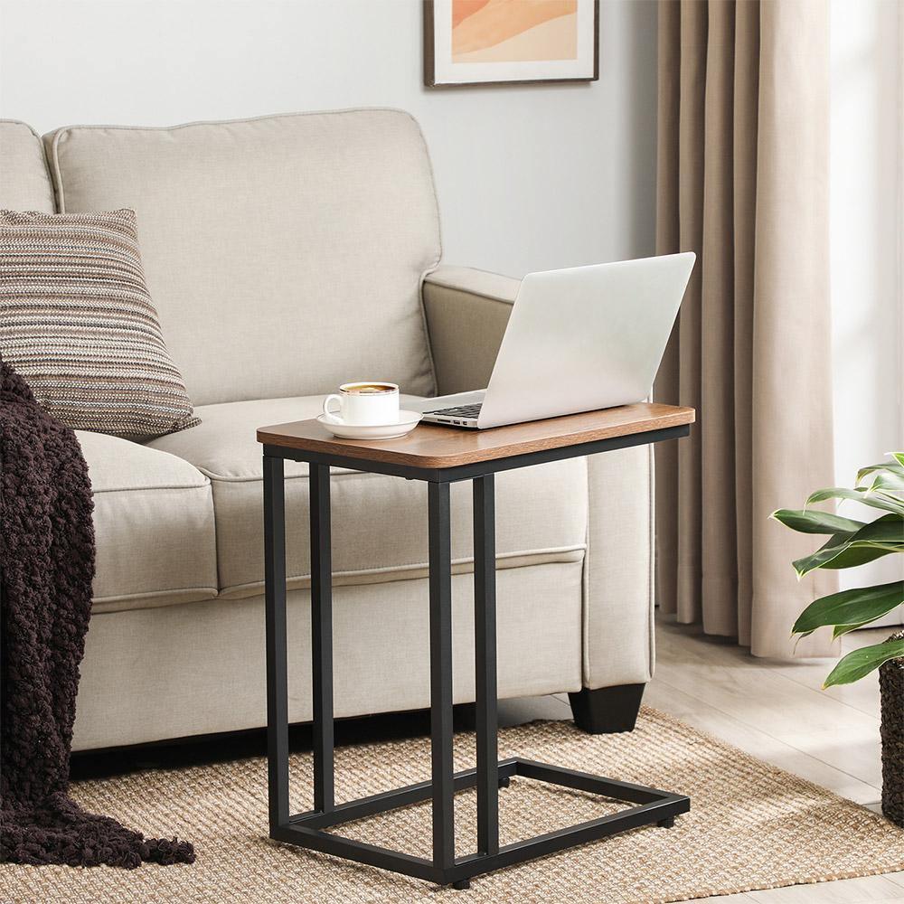 End Table Hazelnut Brown and Black FredCo