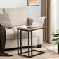 End Table Hazelnut Brown and Black FredCo