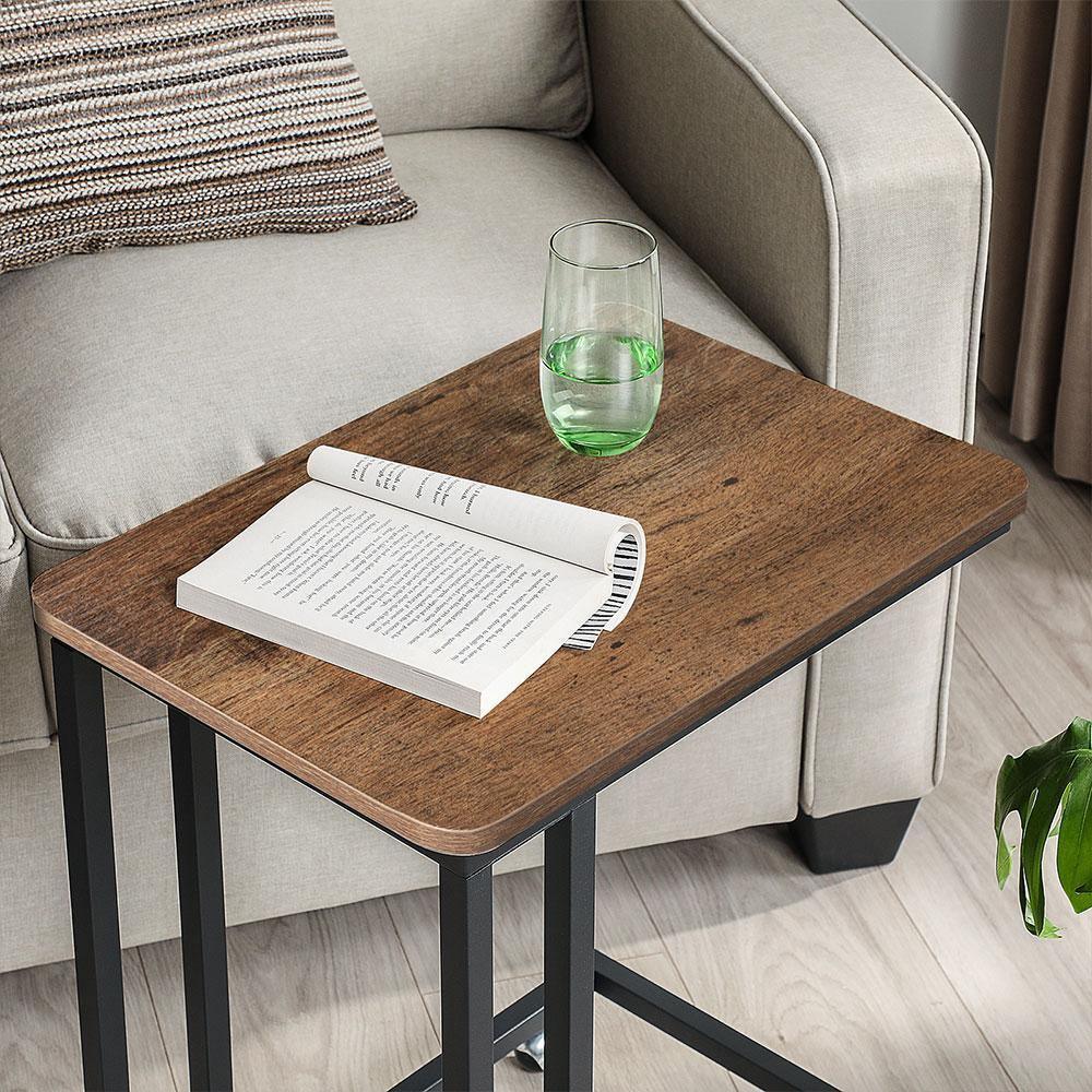 End Table Hazelnut Brown and Black FredCo