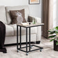 End Table Light Ivory and Black FredCo
