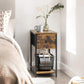 End Table Rustic Brown and Black FredCo