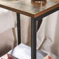 End Tables Set of 2 Rustic Brown and Black FredCo