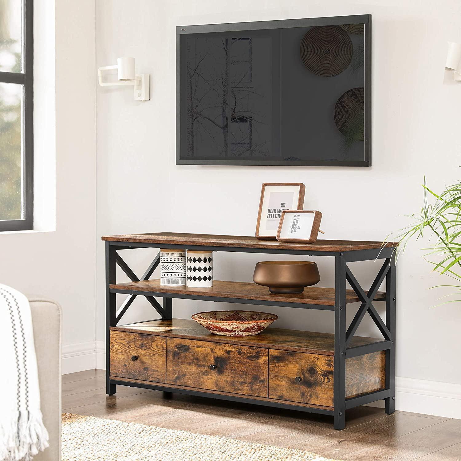 Entertainment Center for 50 Inch TV, Brown FredCo