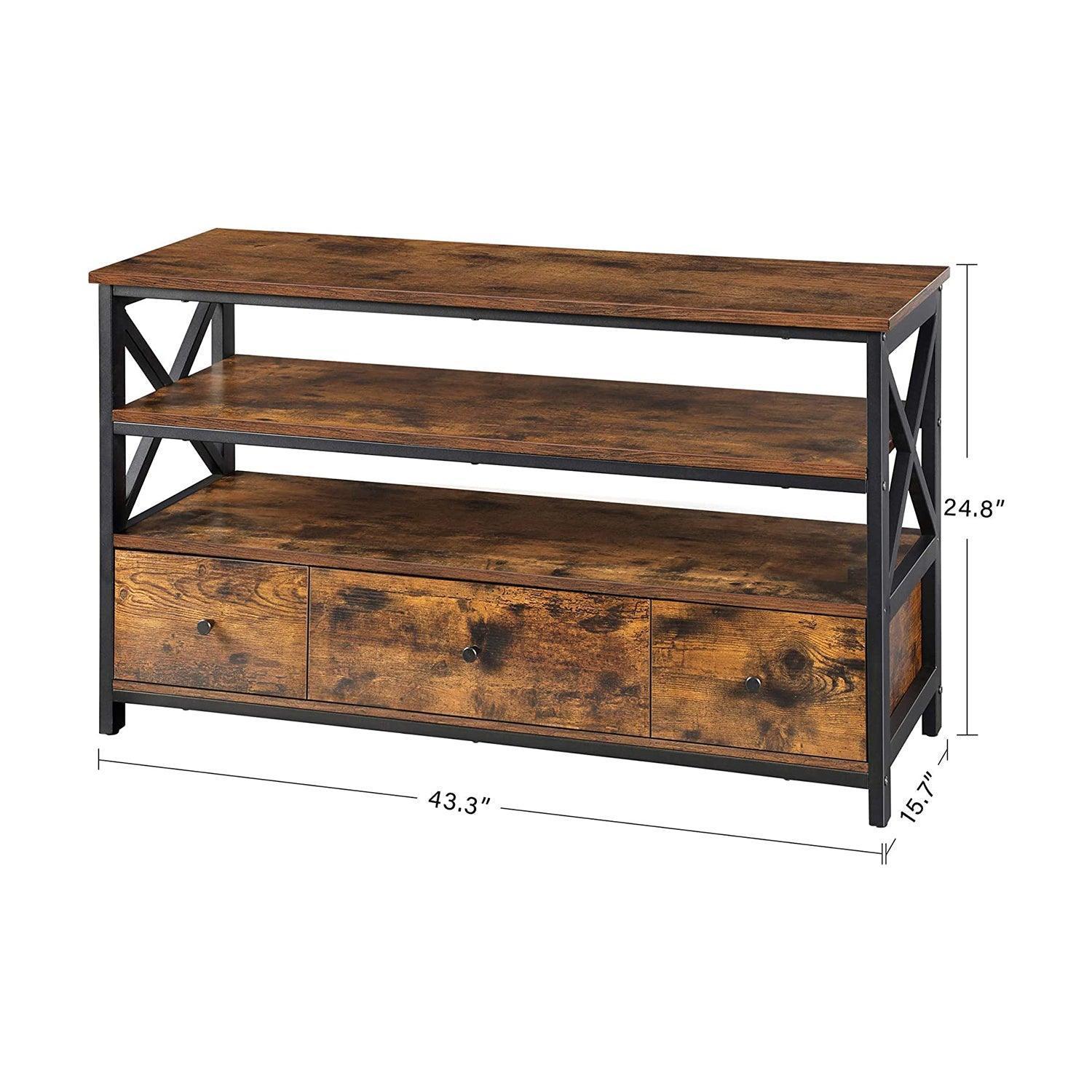 Entertainment Center for 50 Inch TV, Brown FredCo