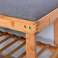Entryway 3-tier Bamboo Bench Shoe Rack 23.62 x 11.4 x 19.88 inch FredCo
