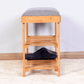 Entryway 3-tier Bamboo Bench Shoe Rack 23.62 x 11.4 x 19.88 inch FredCo