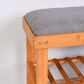 Entryway 3-tier Bamboo Bench Shoe Rack 23.62 x 11.4 x 19.88 inch FredCo