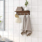 Entryway Coat Rack Rustic Brown 8 Hooks FredCo