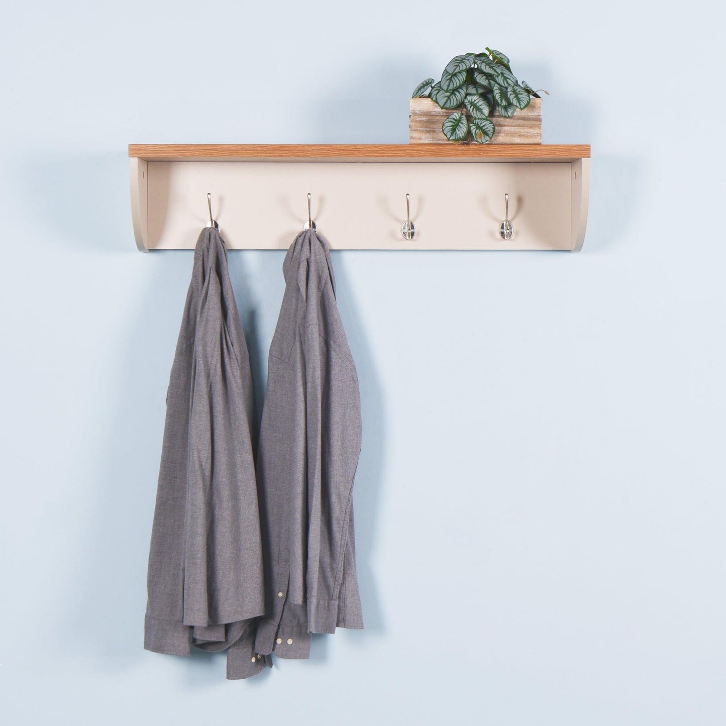 Entryway Wall Mounted Coat Rack Living Room Wall Hanging Shelf FredCo