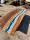 Epoxy Table, Custom Sizes Walnut Blue, Red, Green FredCo