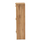 Eren Modern and Contemporary Farmhouse Natural Oak Brown Finished Wood 1-Door Shoe Cabinet FredCo