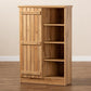 Eren Modern and Contemporary Farmhouse Natural Oak Brown Finished Wood 1-Door Shoe Cabinet FredCo