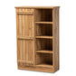 Eren Modern and Contemporary Farmhouse Natural Oak Brown Finished Wood 1-Door Shoe Cabinet FredCo