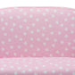 Erica Modern and Contemporary Pink and White Heart Patterned Fabric Upholstered Kids 2-Seater Sofa FredCo