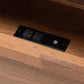 Erie Modern Rustic and Transitional Walnut Brown Finished Wood Queen Size Platform Storage Bed with Built-In Outlet FredCo