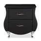 Erin Modern and Contemporary Black Faux Leather Upholstered Nightstand FredCo