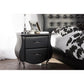 Erin Modern and Contemporary Black Faux Leather Upholstered Nightstand FredCo