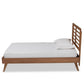 Eris Mid-Century Modern Walnut Brown Finished Wood Twin Size Platform Bed FredCo
