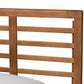 Eris Mid-Century Modern Walnut Brown Finished Wood Twin Size Platform Bed FredCo