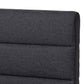 Erlend Mid-Century Modern Dark Grey Fabric Upholstered King Size Platform Bed FredCo